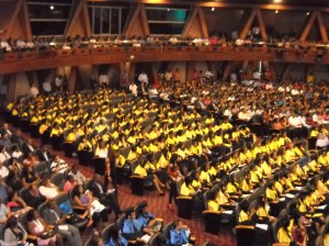 Vista parcial de los graduandos.