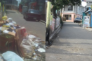 Antes y después del programa. Vertedero Calle María Trinidad Sánchez (próximo Farmacia Beirut)