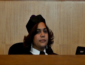 Gisselle Méndez, presidenta del Primer Tribunal Colegiado.