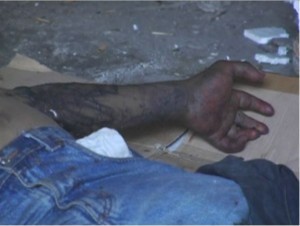 Cuerpo sin vida de Rafael Emilo.