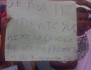 PROTESTA BARRIO EDUARDO BRITO