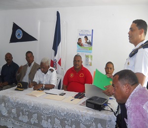 Mesa principal encabezada por el alcalde del municipio, Ramón Pascual Gómez Abreu (El Mello)