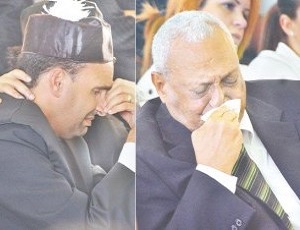 Jordi y su padre Ramón Antonio Veras, en una de las audiencias