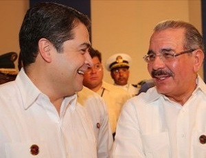 DANILO MEDINA Y Juan Orlando Hernández, presidente de honduras
