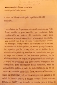 El documento leído con la propuesta