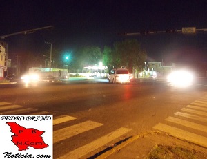 Así lucía el cruce del kilómetro 25 esta noche.