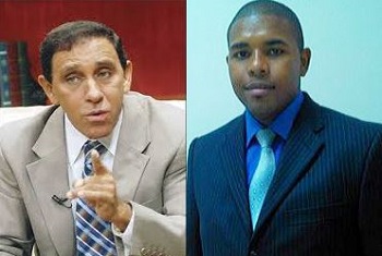 El Dr. Cruz Jiminián y Eliezer Santana, Pte. de la Junta de Vecinos.