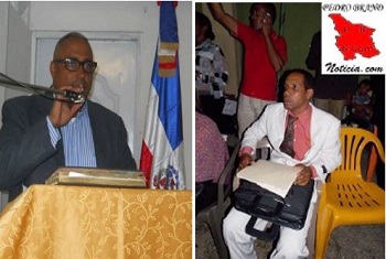 El alcalde y el pastor Dionicio Dicent en foto de archivo.