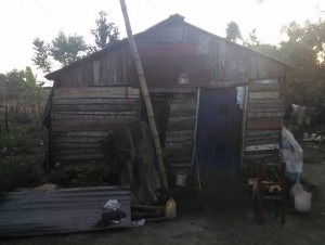 Casucha en la que estaban los menores encerrados. 