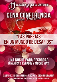 Poster que promociona la Cena-Conferencia