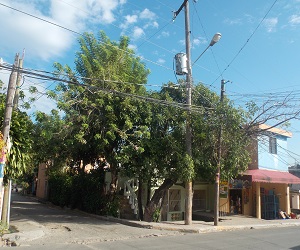 La esquina donde esta ubicado el transformador.