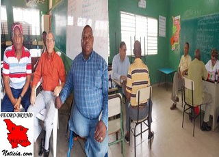 El presidente de la Hermandad de Veteranos Pensionados (centro) Y el coordinador del operativo, capital López (Izq.)