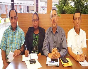 En la foto: Alexis Almonte, Elisa Mercedes, Ramón Ramírez (Tito) y Ramiro Estrella.