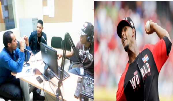 En el centro, Malibú, cuando era entrevistado en Doctor Deporte, programa de Radio CTC Pedro Brand