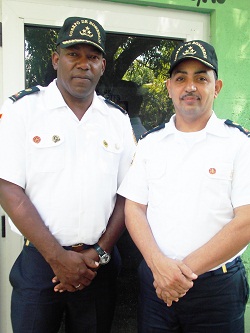 Andrés Hernández y William Abreu, los nuevos jefes de los bomberos.