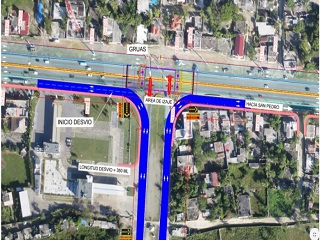 Croquis facilitado por Obras Públicas, sobre los desvíos