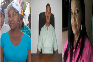 Carmen Acevedo (PRD), Benjamín Encarnación (PLD) y Dulce María Cruz (PRD)