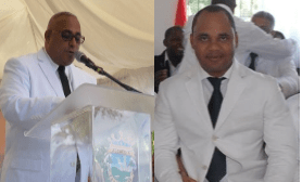 El alcalde Ramón P. Gómez Abreu (El Mello) y Juan de Dios Morel (Ñao),  Director Junta La Guáyiga.