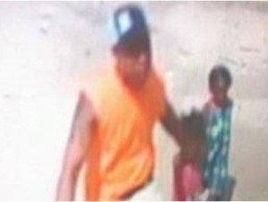 Imagen grabada en video del secuestrador y las niñas