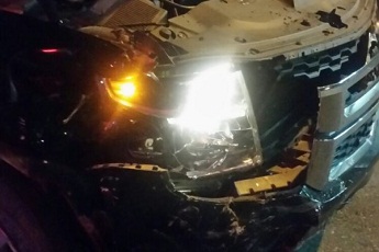 Condición como quedó la yipeta donde viajaba la senadora